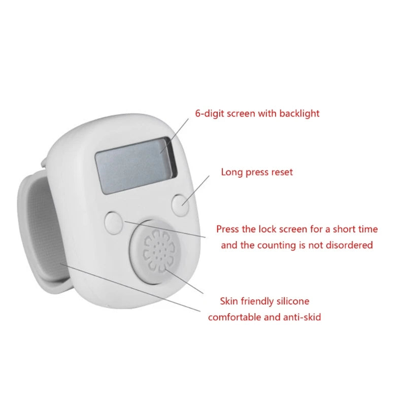 Electronic Digital Finger Rings Tally Counter Hand Held Knitting Row Counter KXRE